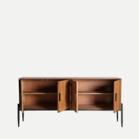 Μπουφές Lauris με 4 πόρτες σε ανοιχτό καρυδί 180x40x85cm