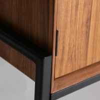 Μπουφές Lauris με 4 πόρτες σε ανοιχτό καρυδί 180x40x85cm