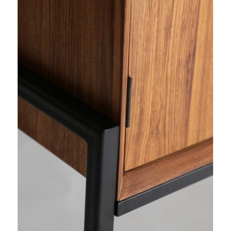 Μπουφές Lauris με 4 πόρτες σε ανοιχτό καρυδί 180x40x85cm