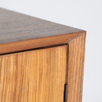 Μπουφές Lauris με 4 πόρτες σε ανοιχτό καρυδί 180x40x85cm