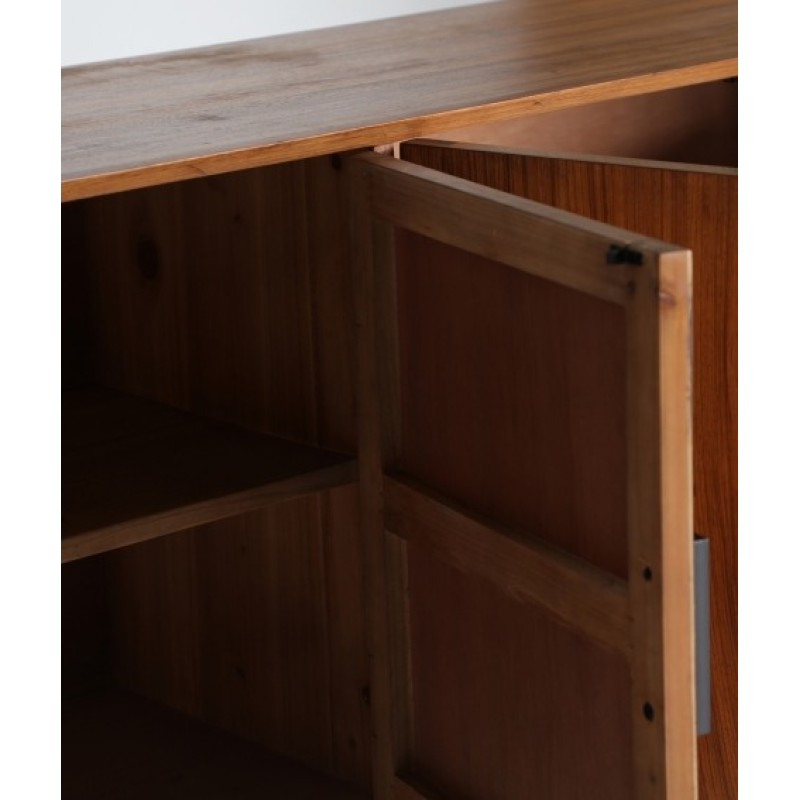 Μπουφές Lauris με 4 πόρτες σε ανοιχτό καρυδί 180x40x85cm