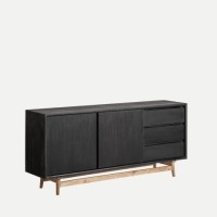 Μπουφές THIERS μαύρο ξύλο Mindi : 180x40x80cm