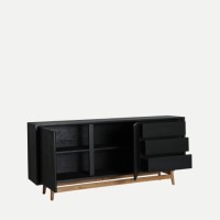 Μπουφές THIERS μαύρο ξύλο Mindi : 180x40x80cm