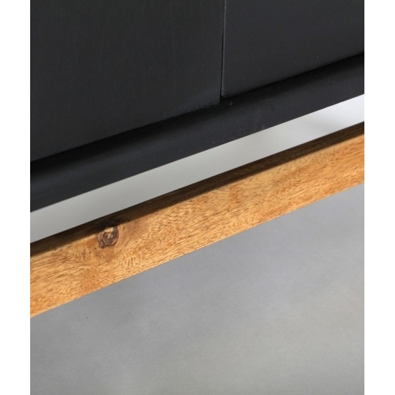 Μπουφές THIERS μαύρο ξύλο Mindi : 180x40x80cm