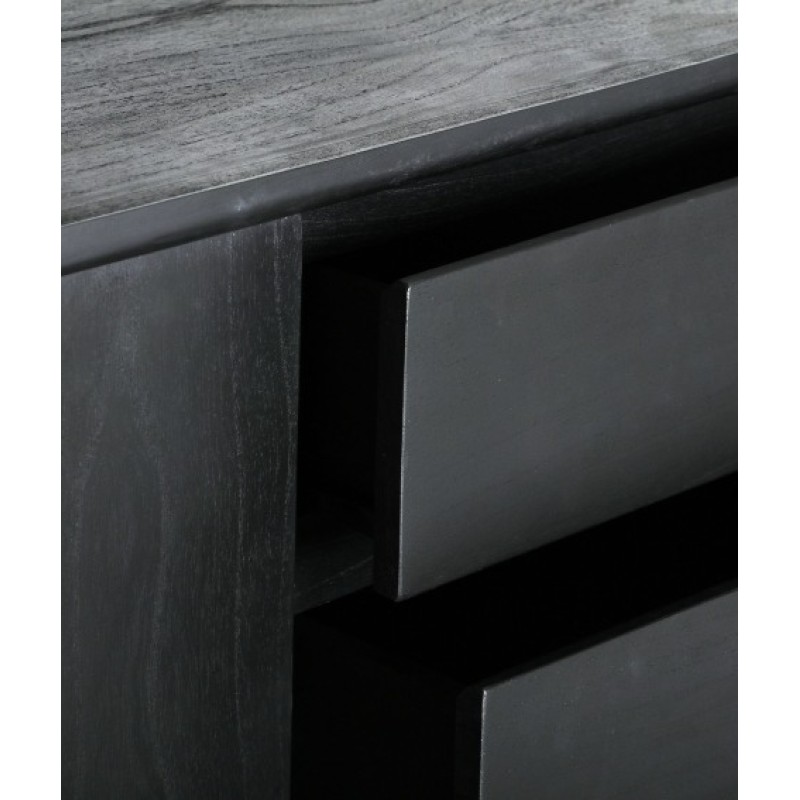 Μπουφές THIERS μαύρο ξύλο Mindi : 180x40x80cm