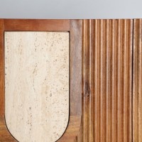 Ντουλάπα CLAUX φυσικό από ξύλο μάνγκο : 81x40x142cm