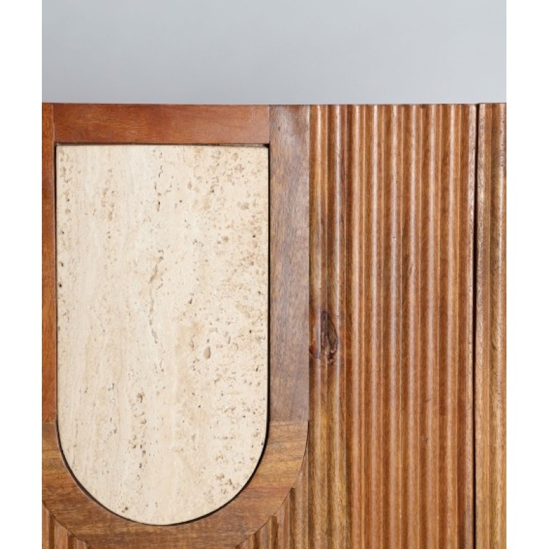 Ντουλάπα CLAUX φυσικό από ξύλο μάνγκο : 81x40x142cm