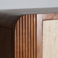 Ντουλάπα CLAUX φυσικό από ξύλο μάνγκο : 81x40x142cm