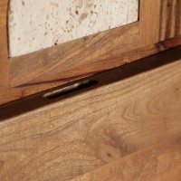 Ντουλάπα CLAUX φυσικό από ξύλο μάνγκο : 81x40x142cm