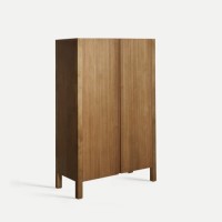 Ντουλάπα COPENHAGUE από ξύλο μάνγκο σε καφέ 95x45x150cm