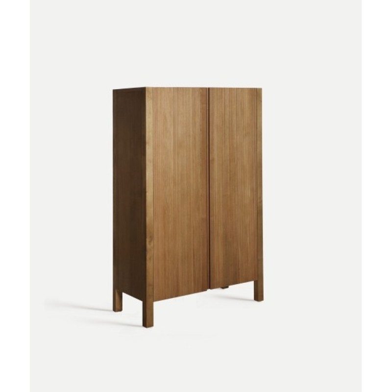 Ντουλάπα COPENHAGUE από ξύλο μάνγκο σε καφέ 95x45x150cm