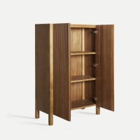 Ντουλάπα COPENHAGUE από ξύλο μάνγκο σε καφέ 95x45x150cm