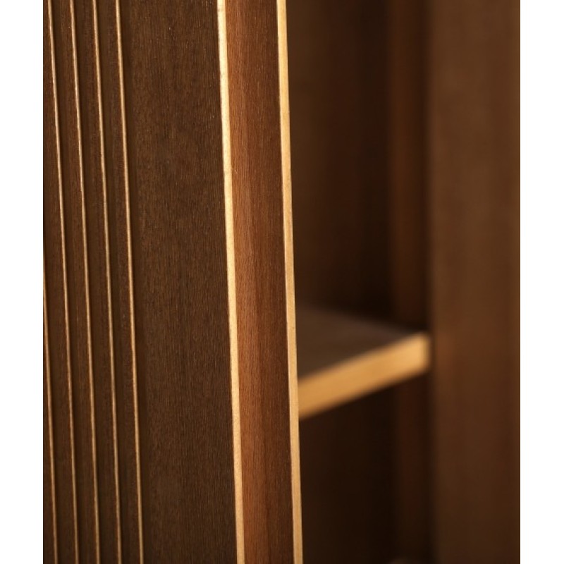 Ντουλάπα COPENHAGUE από ξύλο μάνγκο σε καφέ 95x45x150cm