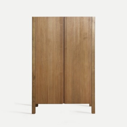 Ντουλάπα COPENHAGUE από ξύλο μάνγκο σε καφέ 95x45x150cm