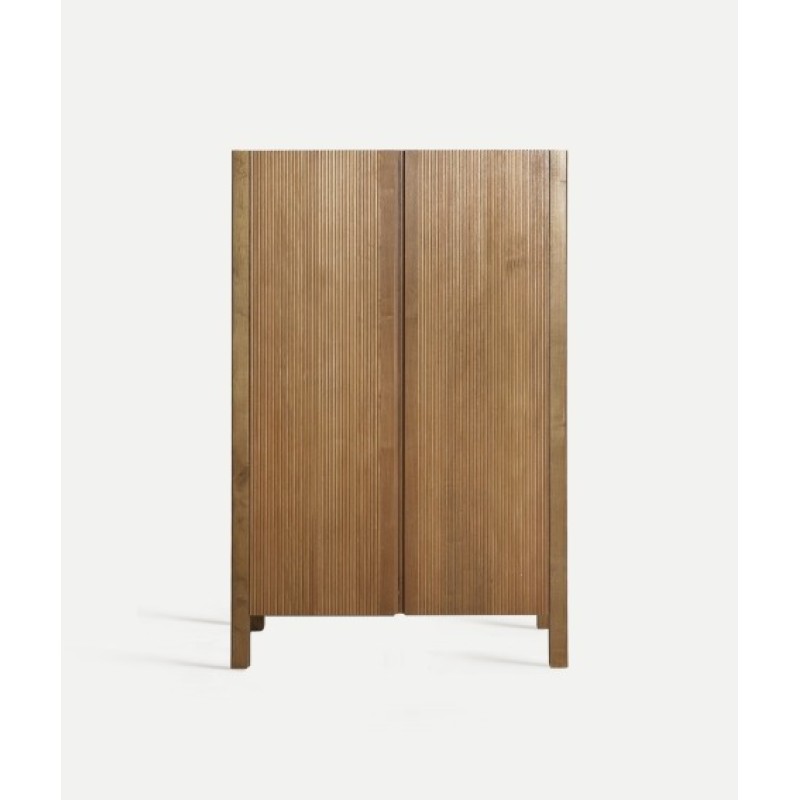 Ντουλάπα COPENHAGUE από ξύλο μάνγκο σε καφέ 95x45x150cm