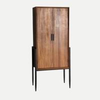 Ντουλάπα LAURIS καφέ από καυσόξυλο : 70x40x160cm