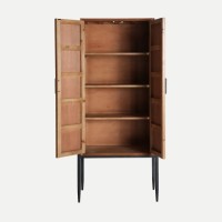 Ντουλάπα LAURIS καφέ από καυσόξυλο : 70x40x160cm