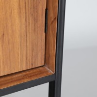 Ντουλάπα LAURIS καφέ από καυσόξυλο : 70x40x160cm