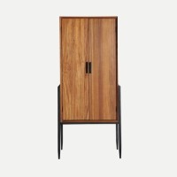 Ντουλάπα LAURIS καφέ από καυσόξυλο : 70x40x160cm
