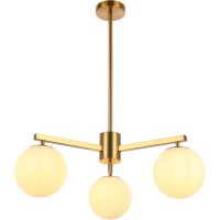 Φωτιστικό Stella White Gold 3φωτο 72x72x75Y