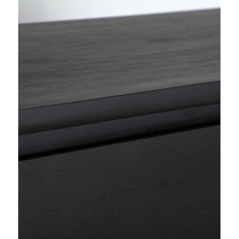 Συρταριέρα THIERS από μαύρο ξύλο Mindi : 90x40x86cm