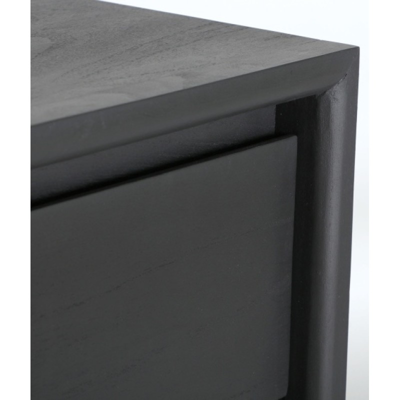 Συρταριέρα THIERS από μαύρο ξύλο Mindi : 90x40x86cm