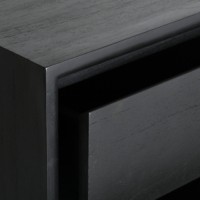 Συρταριέρα THIERS από μαύρο ξύλο Mindi : 90x40x86cm