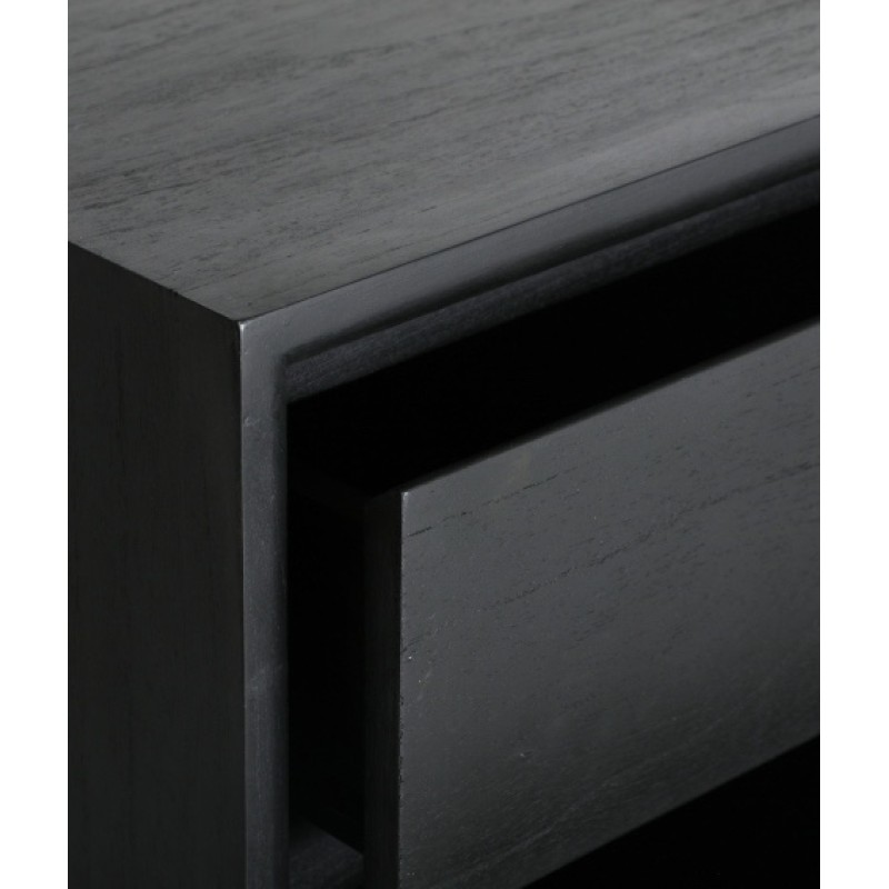 Συρταριέρα THIERS από μαύρο ξύλο Mindi : 90x40x86cm