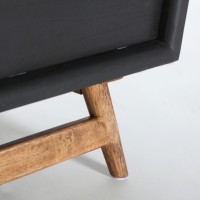 Συρταριέρα THIERS από μαύρο ξύλο Mindi : 90x40x86cm