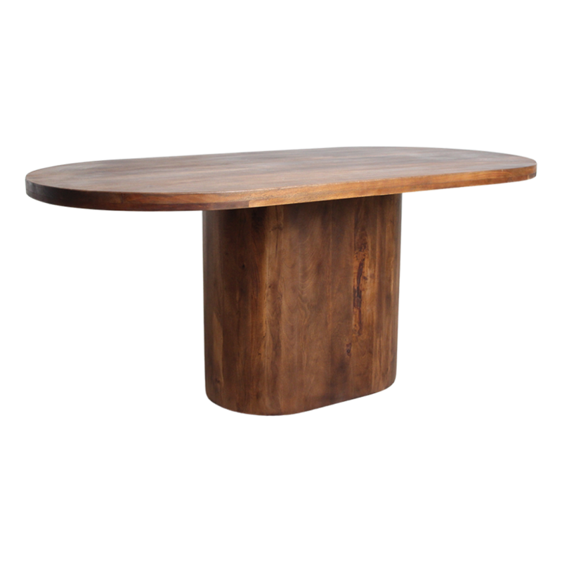 Bullnose Oblong Τραπέζι τραπεζαρίας Ξύλο mango 180x110x76Y