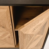 Μπουφές Indus από ξύλο σε φυσική απόχρωση 117.5x46x87cm