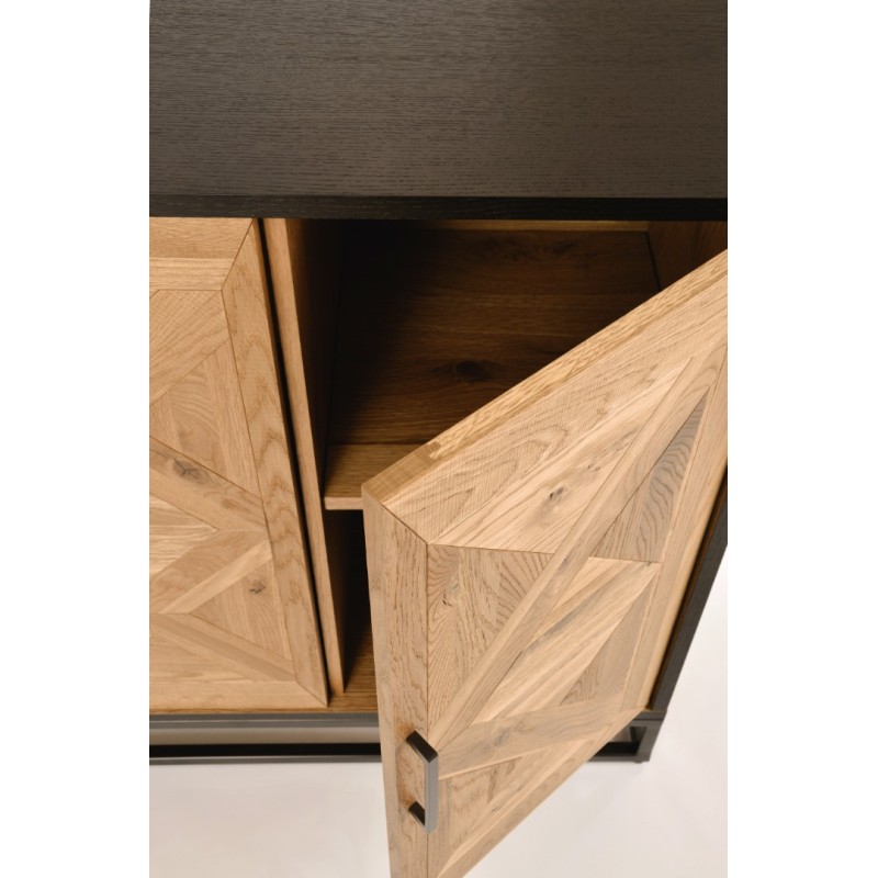 Μπουφές Indus από ξύλο σε φυσική απόχρωση 117.5x46x87cm