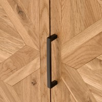 Μπουφές Indus από ξύλο σε φυσική απόχρωση 117.5x46x87cm