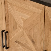 Μπουφές Indus από ξύλο σε φυσική απόχρωση 117.5x46x87cm