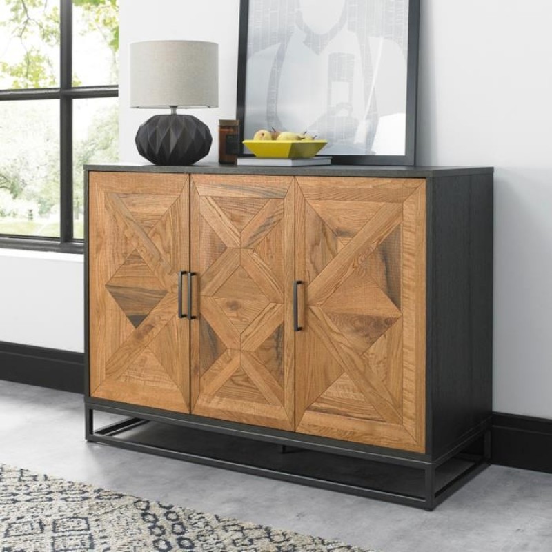 Μπουφές Indus από ξύλο σε φυσική απόχρωση 117.5x46x87cm