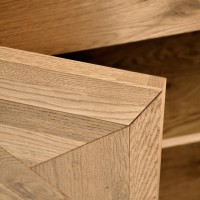 Μπουφές Indus από ξύλο σε φυσική απόχρωση 160x46x87cm