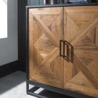 Μπουφές Indus από ξύλο σε φυσική απόχρωση 160x46x87cm
