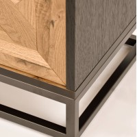 Έπιπλο TV Indus από ξύλο σε φυσική απόχρωση 133x39x55cm
