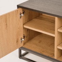 Έπιπλο TV Indus από ξύλο σε φυσική απόχρωση 133x39x55cm