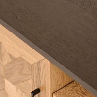 Έπιπλο TV Indus από ξύλο σε φυσική απόχρωση 133x39x55cm
