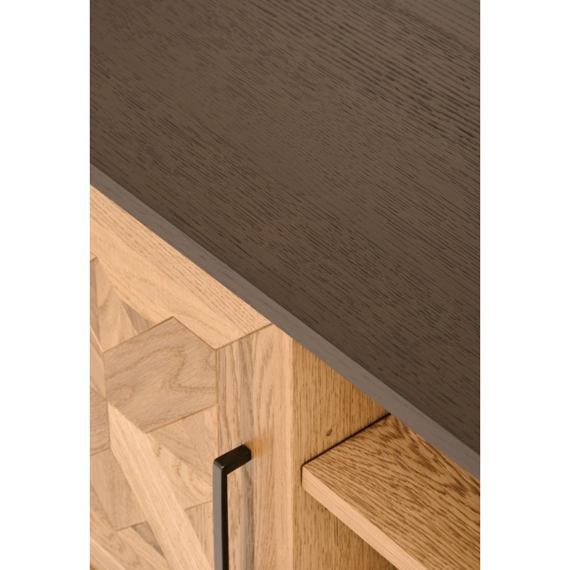 Έπιπλο TV Indus από ξύλο σε φυσική απόχρωση 133x39x55cm