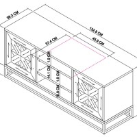 Έπιπλο TV Indus από ξύλο σε φυσική απόχρωση 133x39x55cm