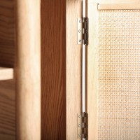 Γραφείο Οβάλ IKLA σε Φυσική Απόχρωση και Ραττάν 120x61x80cm