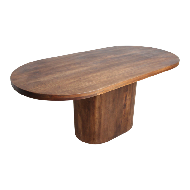Bullnose Oblong Τραπέζι τραπεζαρίας Ξύλο mango 180x110x76Y