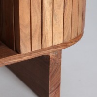 Κομοδίνο BLESLE καφέ από ξύλο ακακίας : 55x35x55
