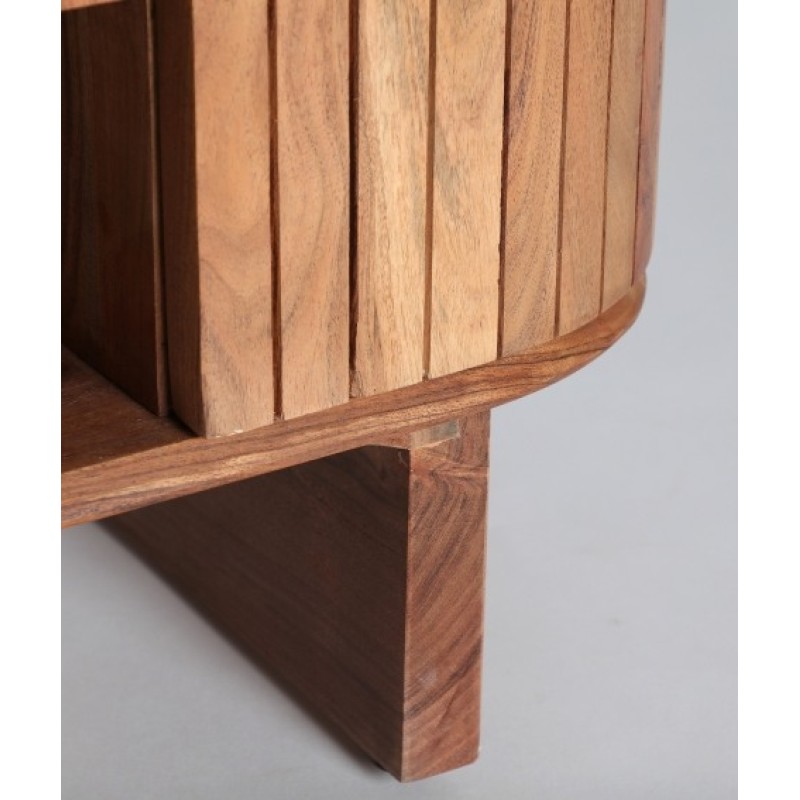 Κομοδίνο BLESLE καφέ από ξύλο ακακίας : 55x35x55
