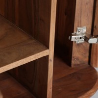 Κομοδίνο BLESLE καφέ από ξύλο ακακίας : 55x35x55