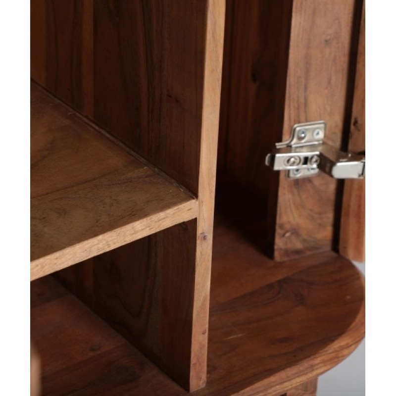 Κομοδίνο BLESLE καφέ από ξύλο ακακίας : 55x35x55