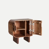 Κομοδίνο BLESLE καφέ από ξύλο ακακίας : 55x35x55