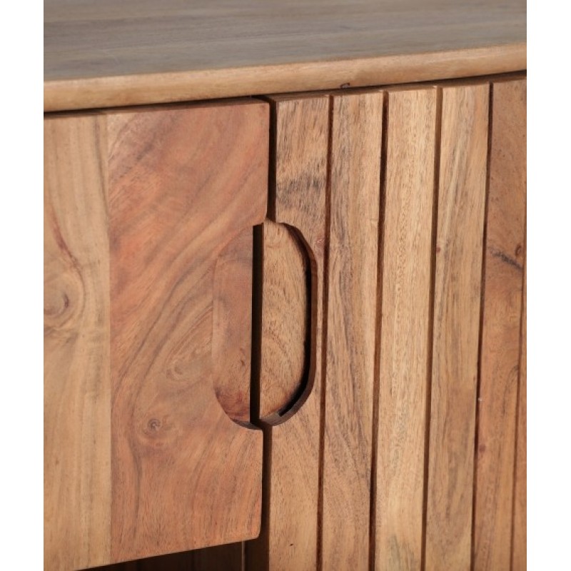 Κομοδίνο BLESLE καφέ από ξύλο ακακίας : 55x35x55